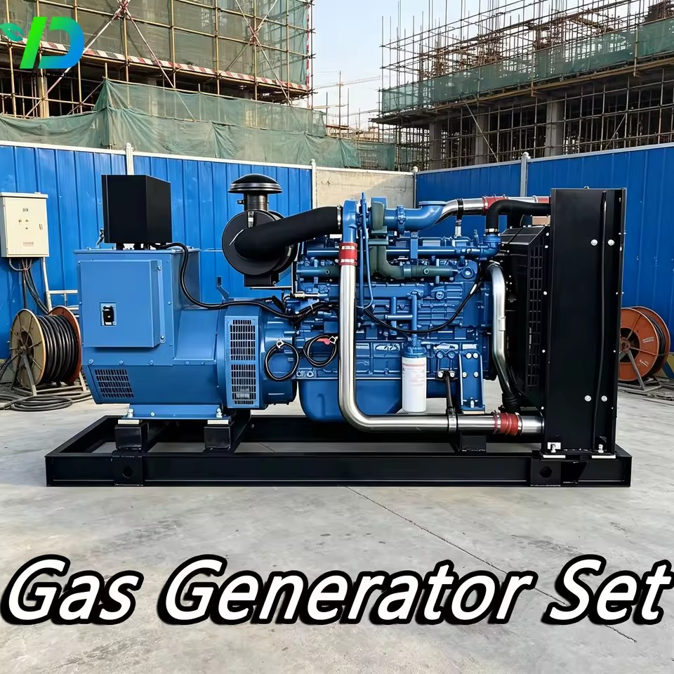 Silent Natural Gas Generator Set Water Cooled 70% Efficiency Stationary AC Three Phase Generating System