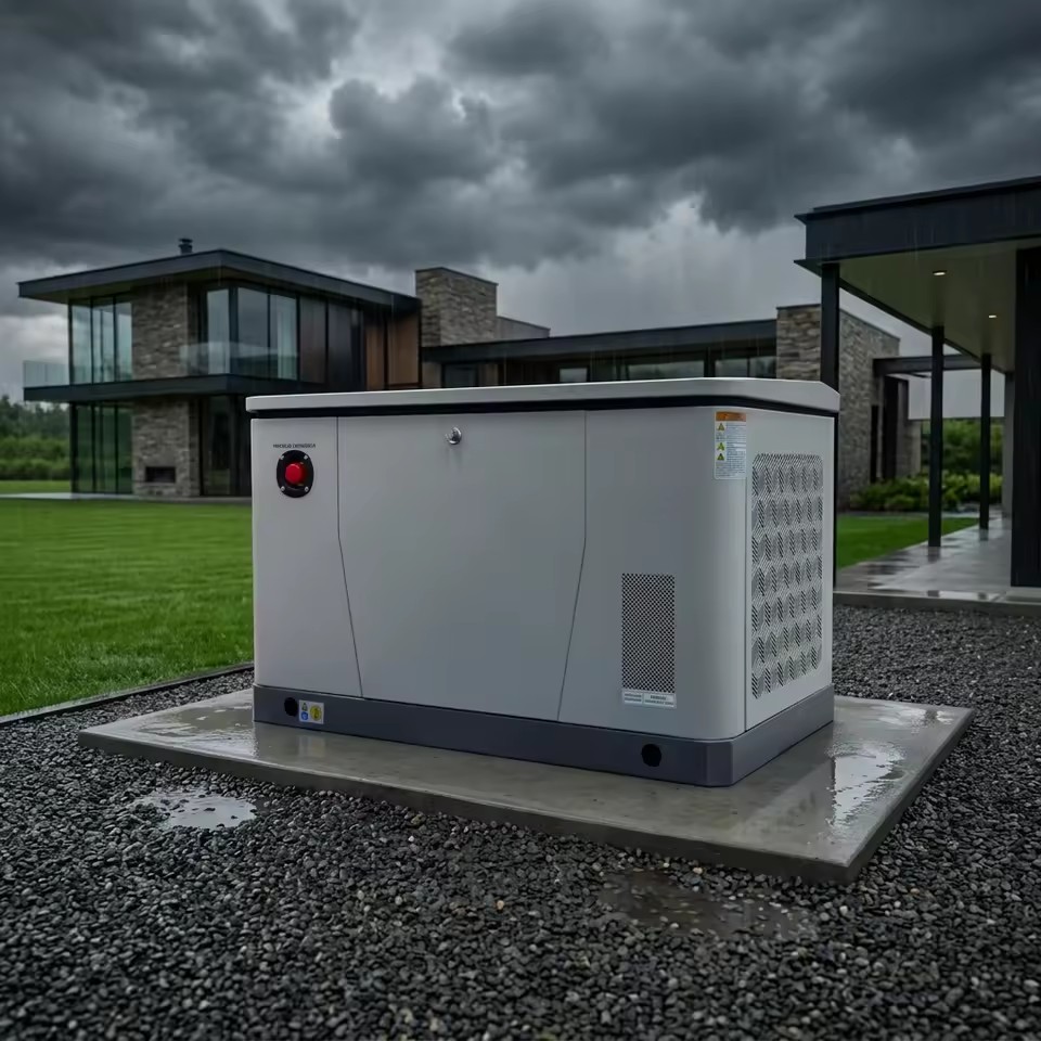 12kW Home Natural Gas Generator LPG Dual Fuel Automatic Backup Easy Mounting Ground Elevated Installation