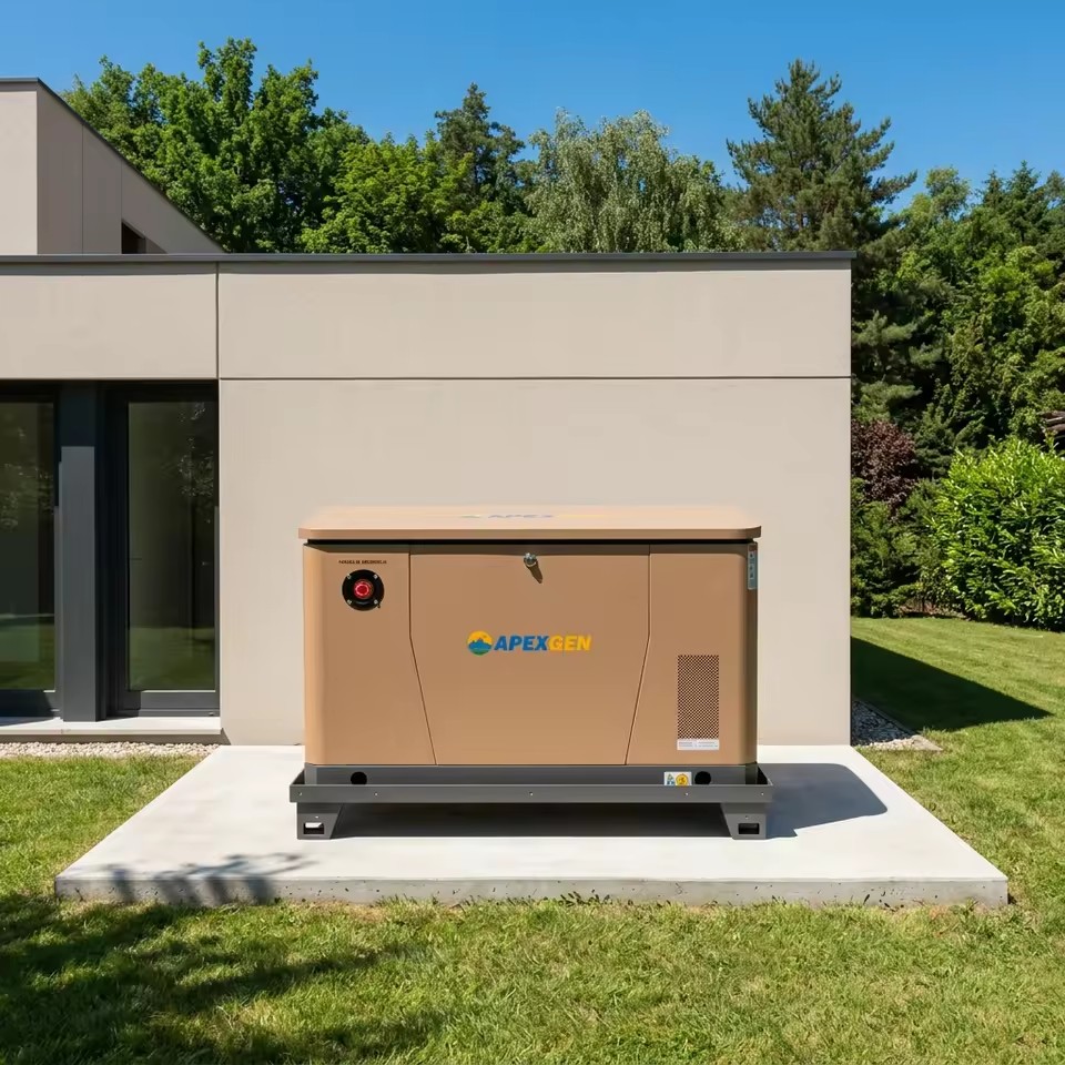 8kW Residential Backup Gas Generator NG LPG Dual Fuel Automatic Start Multi-Scene Install Optional 3-in-1 Base