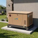 12kW Residential Standby Generator Gas Powered NG LPG Automatic Backup Quick Install Optional Mounting Frame