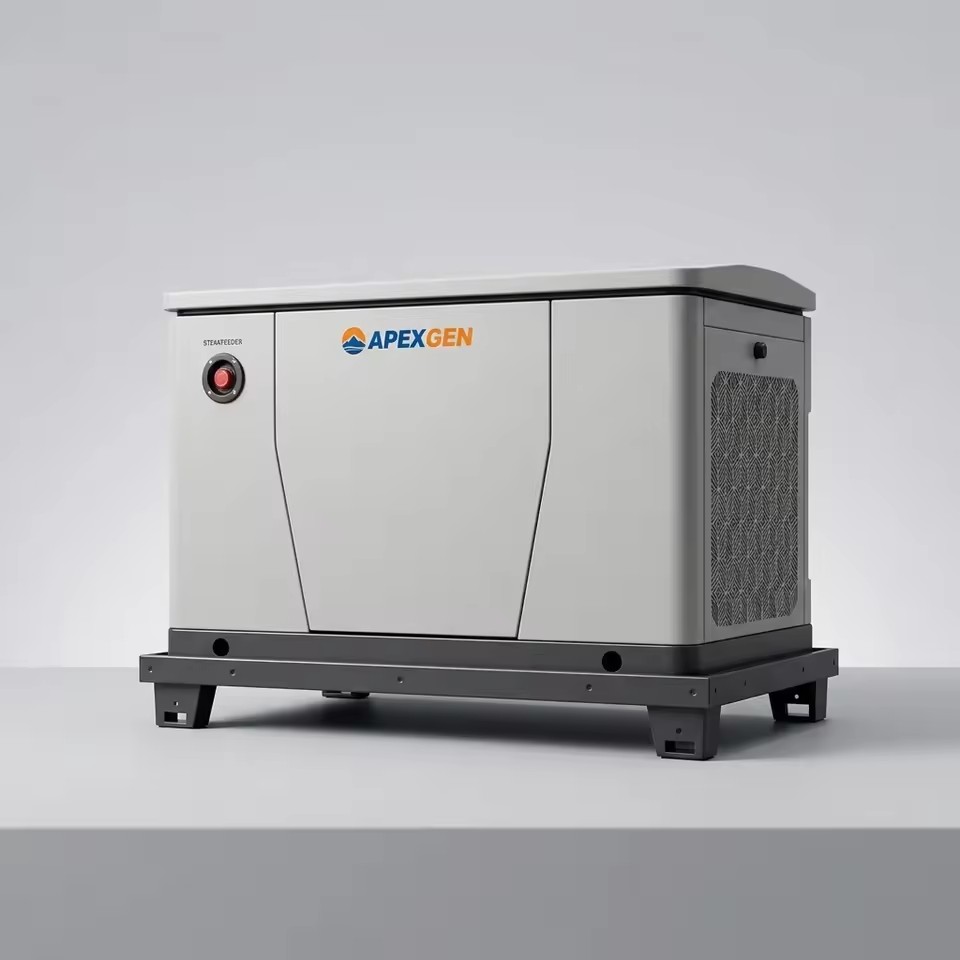 8kW Home Standby Power Generator NG LPG Dual Fuel Auto Transfer Backup Easy Install Shipping Storage Mounting Rack