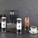 Portable Electric Burr Coffee Grinder Grind While Charging Visual Bean Hopper External Grind Settings Faster Grinding Battery
