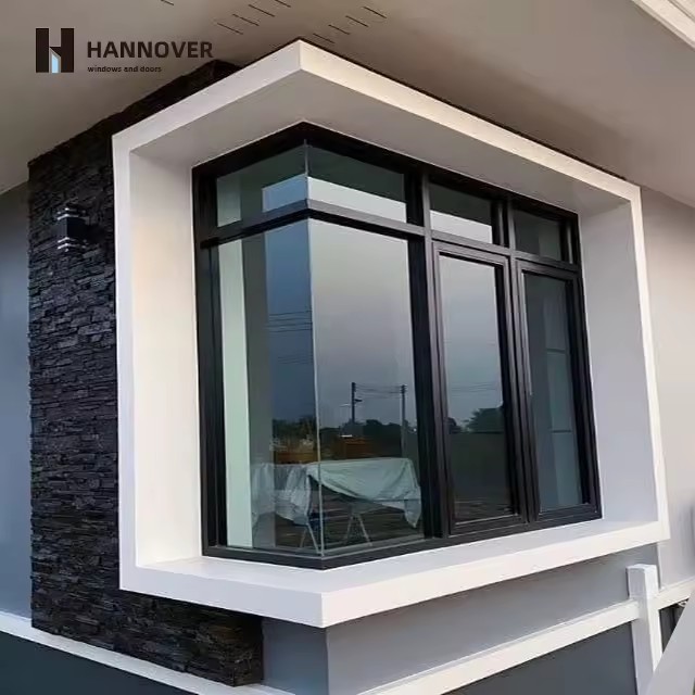 High Performance Modern Energy Saving Thermal Break Aluminum Alloy Swing Projected Casement Window with Tempered Glass
