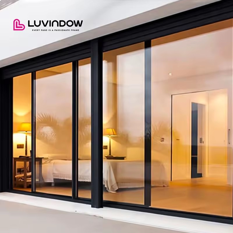 Panoramic Aluminum Energy Efficient Double Glass Multi Panel Door Heavy Duty Multi-Panel Sliding Door