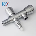 Hot Selling Brushed Gold Brass Washing Machine Double Spout Single Handle 360° Rotation Water Tap