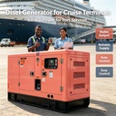 YUNNEI 100KVA 80KW 3 Phase Silent Diesel Generator Set with Open Frame Canopy Unit Water Cooled ATS Stable Backup Power Supply