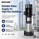 Lightweight Vertical Stainless Steel Self Priming Multistage Centrifugal Water Pump