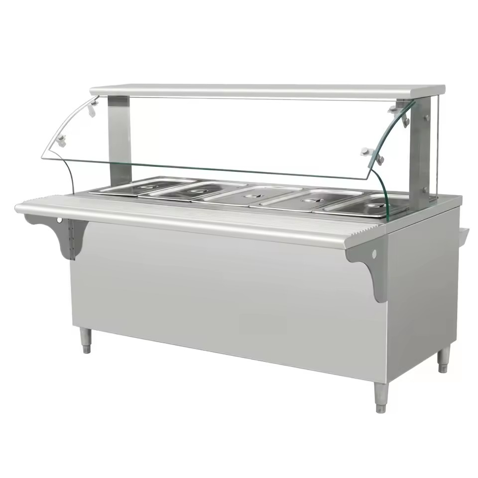 Stainless Steel Electric Food Warmer Buffet Server 200L Capacity Automatic Temperature Control Energy Saving Multiple