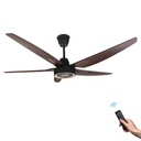 Factory Supply Eco-Friendly 56'' 5-Blades Remote Control Reversible Ceiling Fan BLDC Energy-Saving Fans for Hotel Restaurant