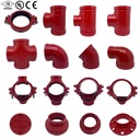 Factory Direct Grooved Ductile Iron Pipe Fittings 90 Degree Elbow Mechanical Tee High Pressure Coupling FM UL Certified