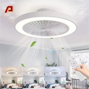 Linkway Bladeless Ceiling Fan Remote Control Dimmable Light DC Motor Plastic Construction Electric Low Noise for Hotel Household