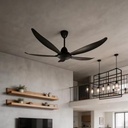 Ultra-Quiet 56 Inch Ceiling Fan Remote Control High Ceiling Hanging Fan BLDC Energy Saving Plastic Fan for Ceiling