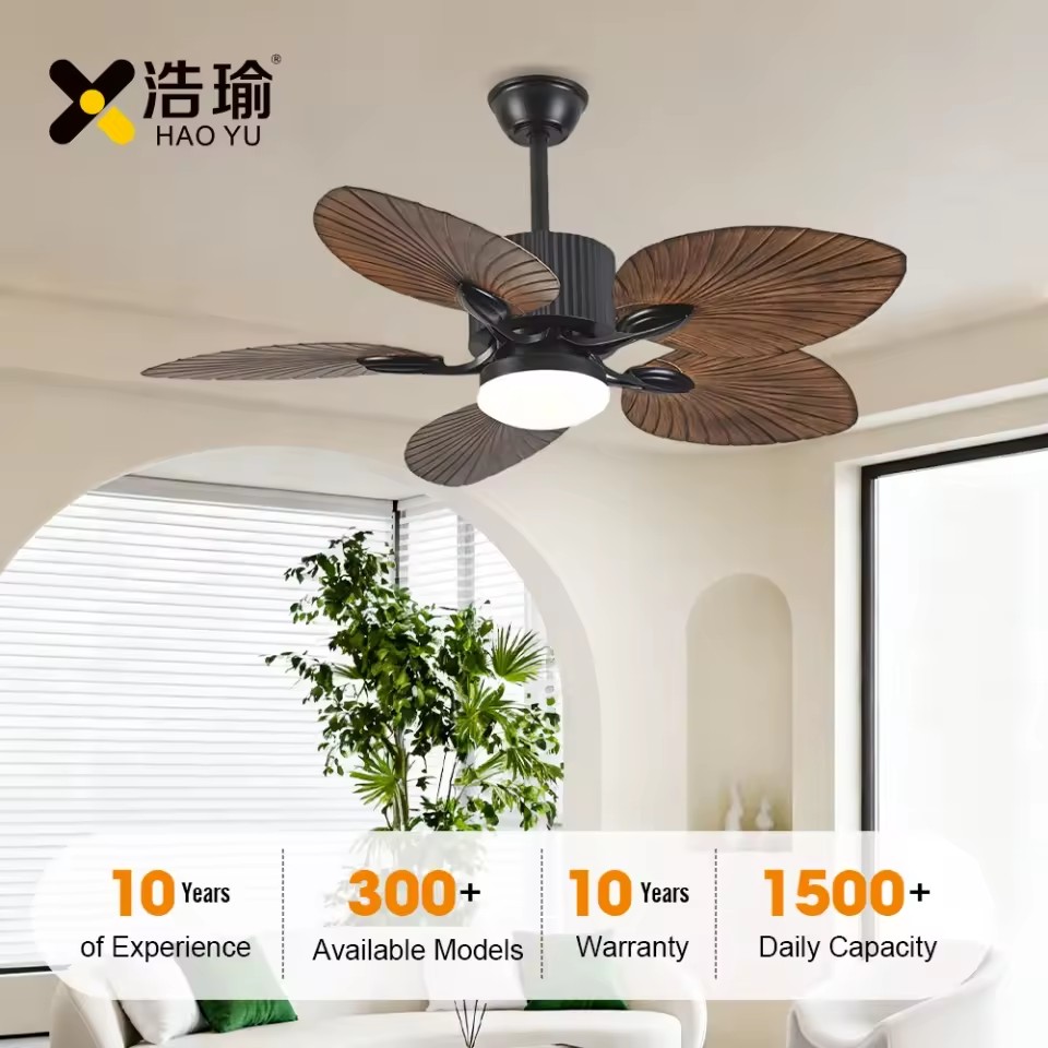 #3151 Factory Wholesale 52-Inch 5 Abs Blade DC Motor Modern Decorative Ceiling Fan Remote Control Electric Energy Saving Home