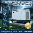 8kW Residential Generator Dual Fuel Natural Gas LPG Backup Power with Three Installation Options