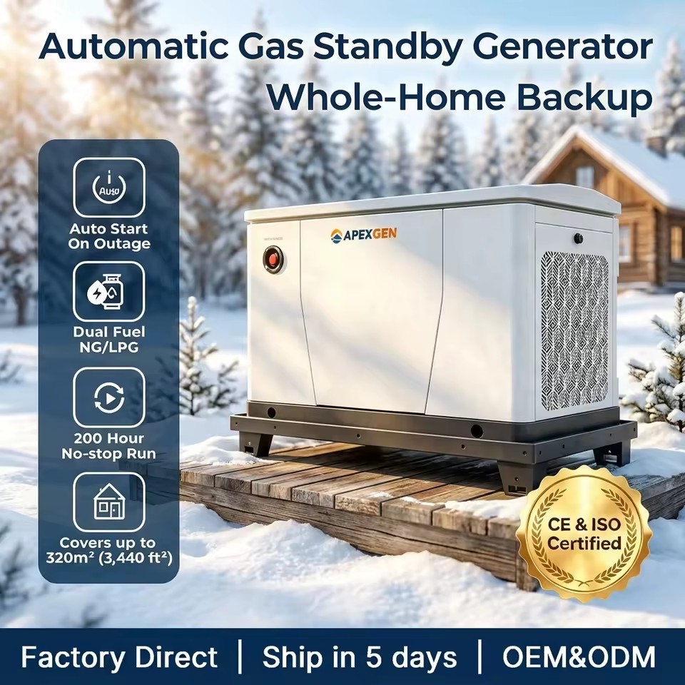 10kW Residential Gas Generator Dual Fuel NG LPG Auto Start with Easy Setup 200H Maintenance Cycle