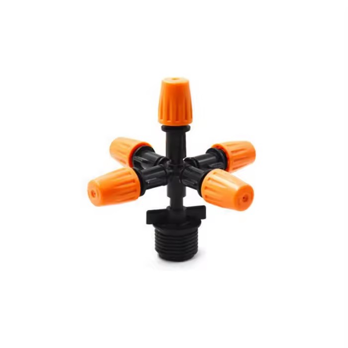 Plastic Five Holes Atomizing Adjustable Agricultural Irrigation Micro Sprinkler Head on Sale
