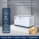 24kW / 30kVA Three Phase Residential Gas Generator Liquid Cooled Dual Fuel NG LPG 500H Durability Tested