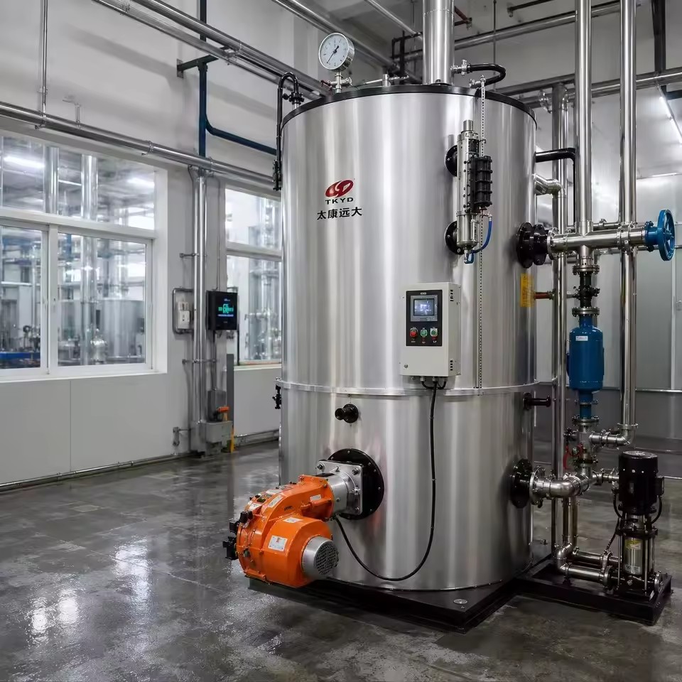 200kg Vertical Diesel Natural Gas Steam Generator Fully Automatic for Laundry Hotel Use