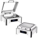 6L Square Stainless Steel Electric Chafing Dish Food Warmer with Digital Display for Hotel Buffet Restaurant and Event Catering