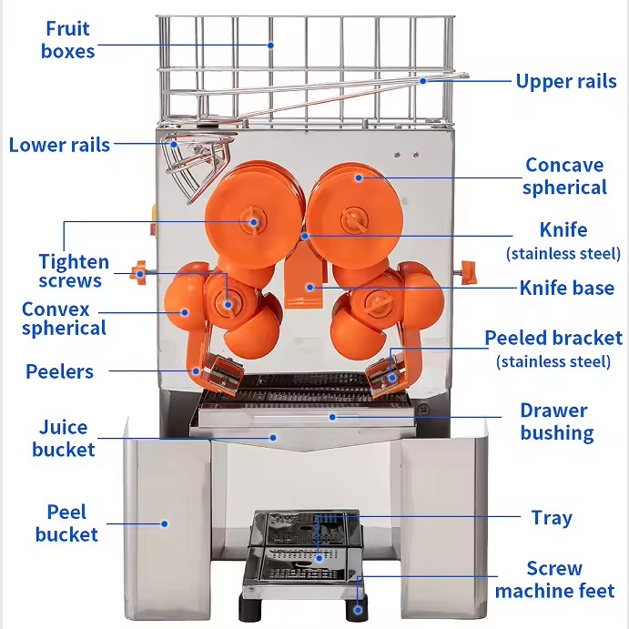 US Stock Commercial Orange Juicer Automatic Machine on Sale