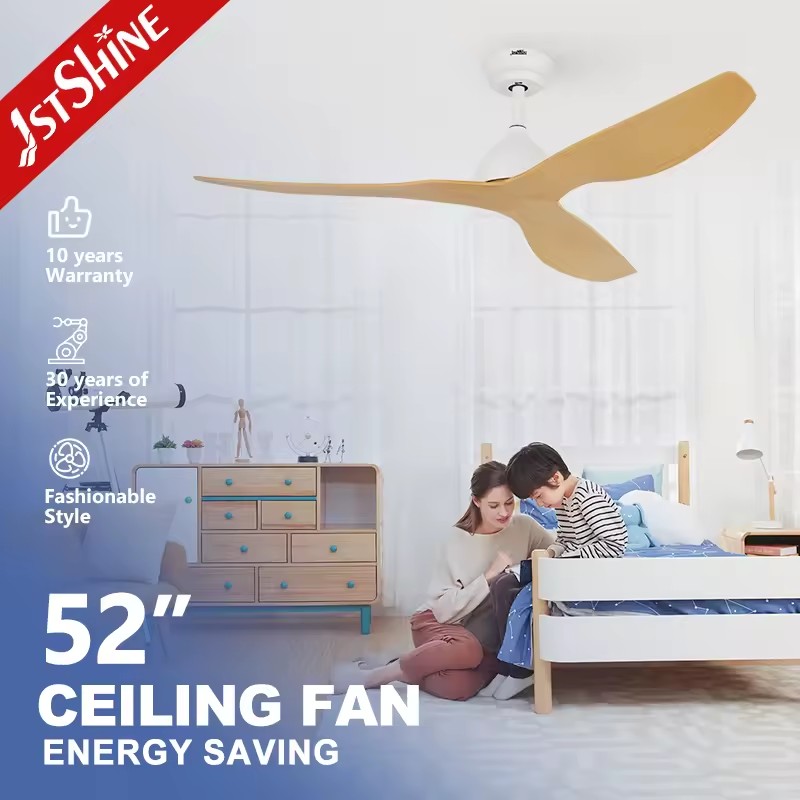 1stshine 52 Inches ABS Blade White Reversible Blades 6 Speeds Intelligent Control Plastic Ultra Quiet Ceiling Fan