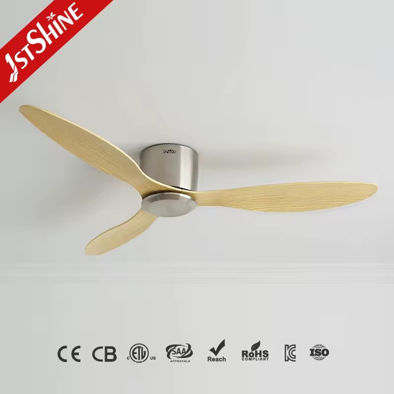 1stshine ABS Blade Flush Mounted Low Power Consumption Elegant Design Eco Friendly Dimmable Speed Voice Control Ceiling Fan