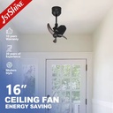 1stshine 16 Inches ABS Blade Popular Large Powerful Airflow Remote Control Smart APP 6 Speeds Eco Friendly Ceiling Fan