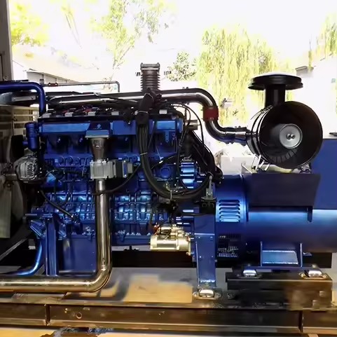 200kW 250kVA Natural Gas Generator Set Open Frame Water Cooled 50Hz 60Hz 1800 RPM with ATS