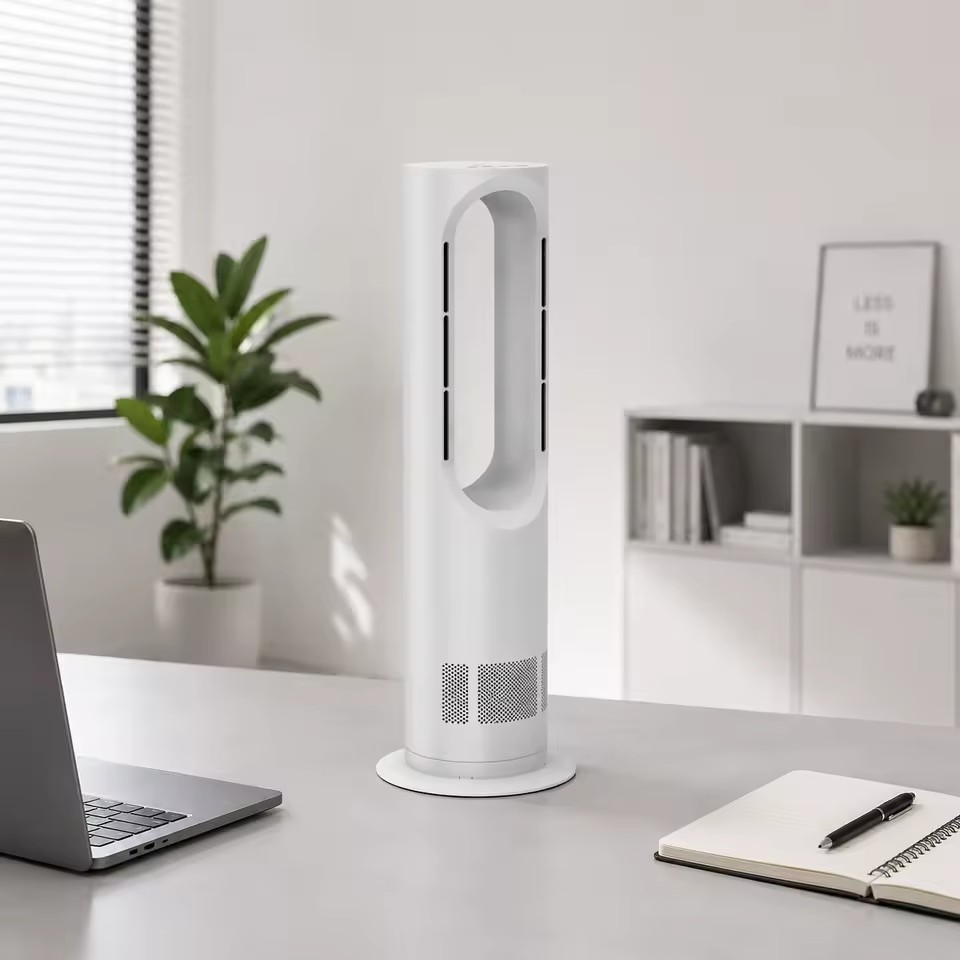 SAFE ABS 58CM Table FAN Brushless Motor Oscillating 3 HEAT 10 COOL SPEED LCD REMOTE HEALTHY NURSING FAMILY SPACE