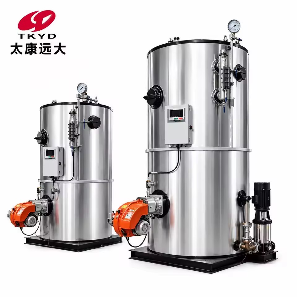 Automatic 100kg/h Natural Gas Fired Steam Generator 70kw Upright Design Steam Boiler for Small Scale Food Processing