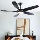 56 Inch Ceiling Fan Light 5 ABS Blades Quiet DC Motor Remote Control 6 Speeds Reversible Household Energy Saving Bedroom Kitchen