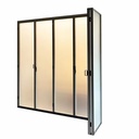 Factory Customized Modern High Precision Tempered Glass Bi-Fold Sliding Patio Doors Sound Insulation Villa Outdoor Foldable