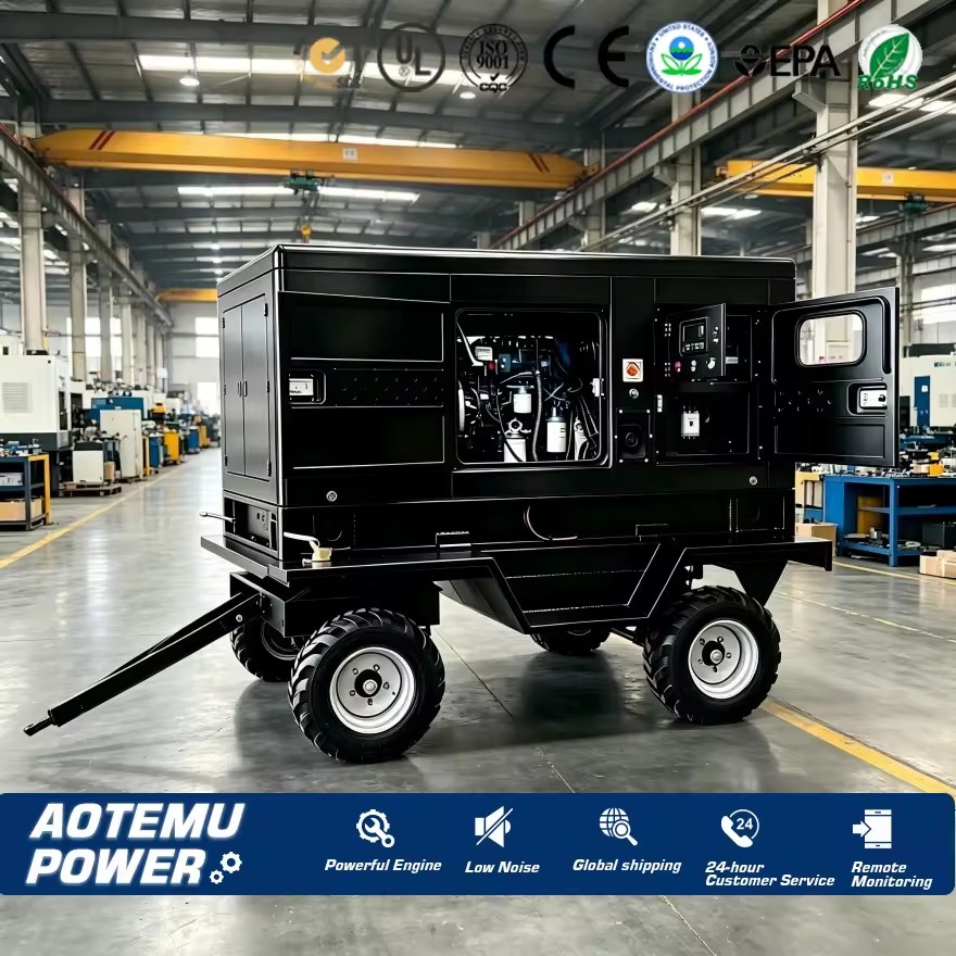 50kv 50kva 50kw 55kva 60 Kv 3phase diesel Generator Set with Trailer 50 Kwt Genset Prix