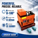 Automatic Rebar Bending Machine for Steel Aluminum & Steel Bar 4-32mm Hydraulic Motor 3000W 110V/220V 1-Year Warranty