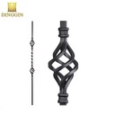 Easy Installation Iron Stair Railing Parts Wrought Baluster Modern Style Iron Baluster