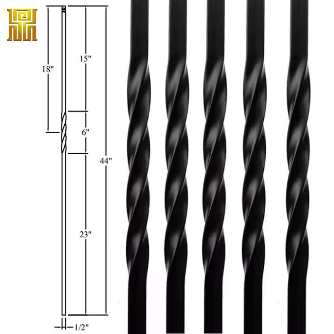 Wrought Iron Double Twist Baluster Antique Wrought Iron Baluster