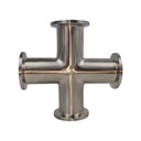 Ultra-High Vacuum 4-Way Cross Connector ISO-KF Flange Stainless Steel Painted Surface Manual for Industrial Vacuum Line