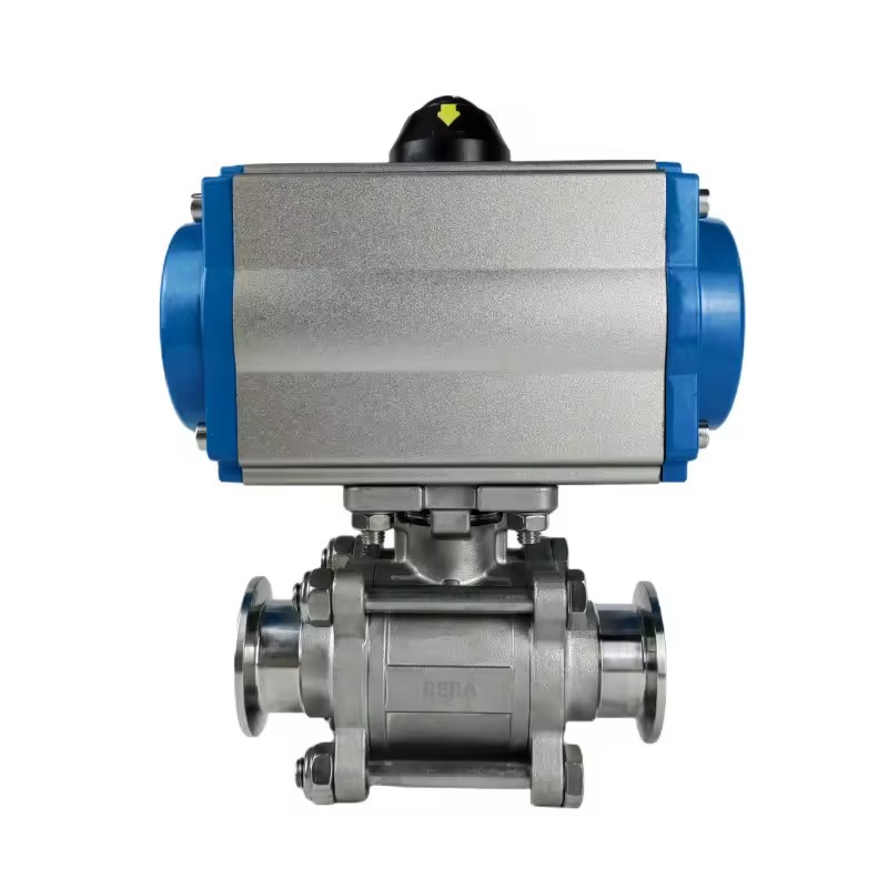 Stainless Steel KF ISO Pneumatic Straight Way Valve for Vacuum Equipment