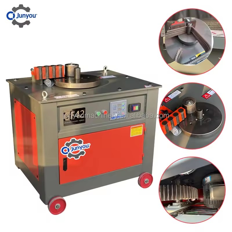 Cheap Automatic GF20 GF28 GF32 GF36 Steel Rebar Stirrup Bender 4-25mm CNC Corrugated Steel Hoop Bending Machine 3KW Motor