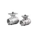 Two-Piece Stainless Steel Ball Valve Manual NPT Connection PTFE Sealing for Water Gas Direct Mount High Platform Design