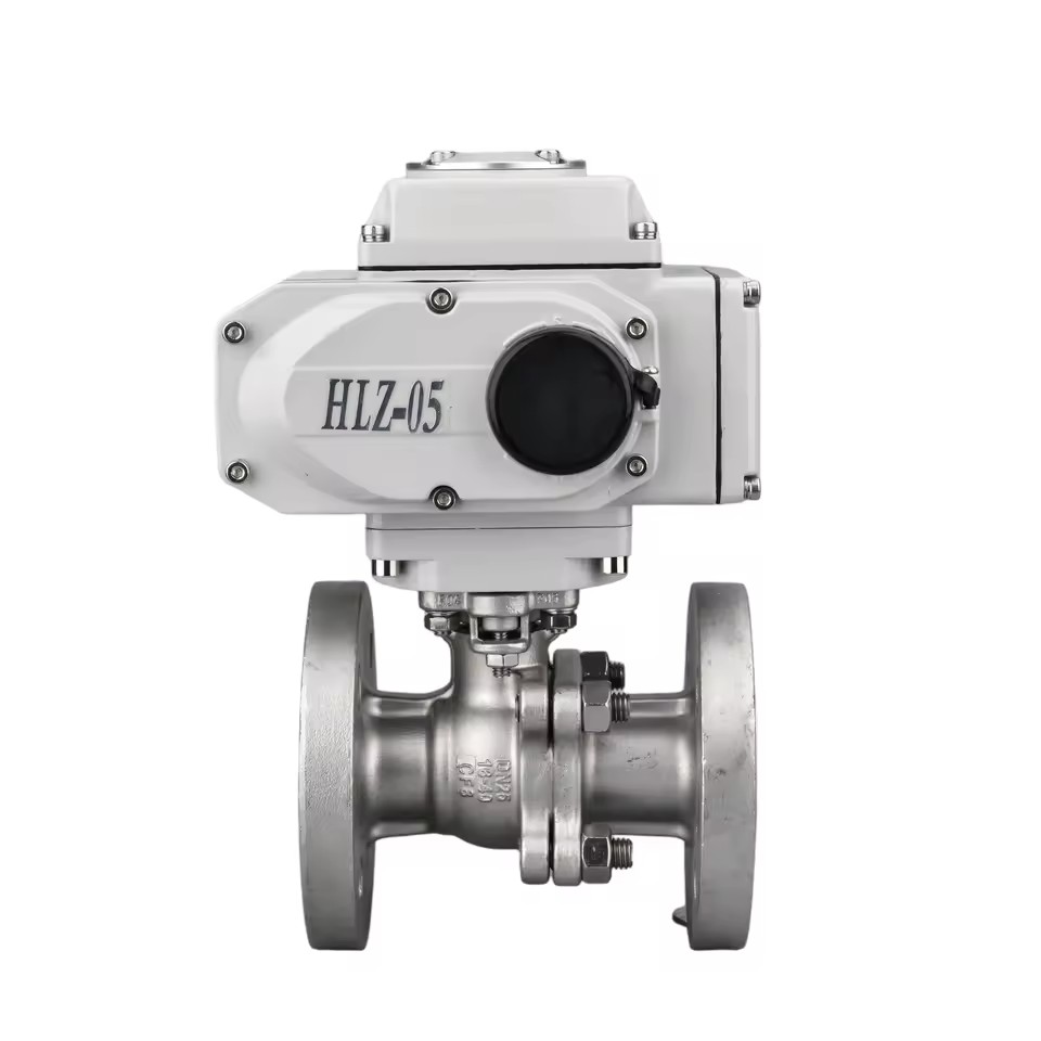Electric IP67 Stainless Steel High Platform Full-bore Flange Ball Valve Is Used in Chemical Plants.