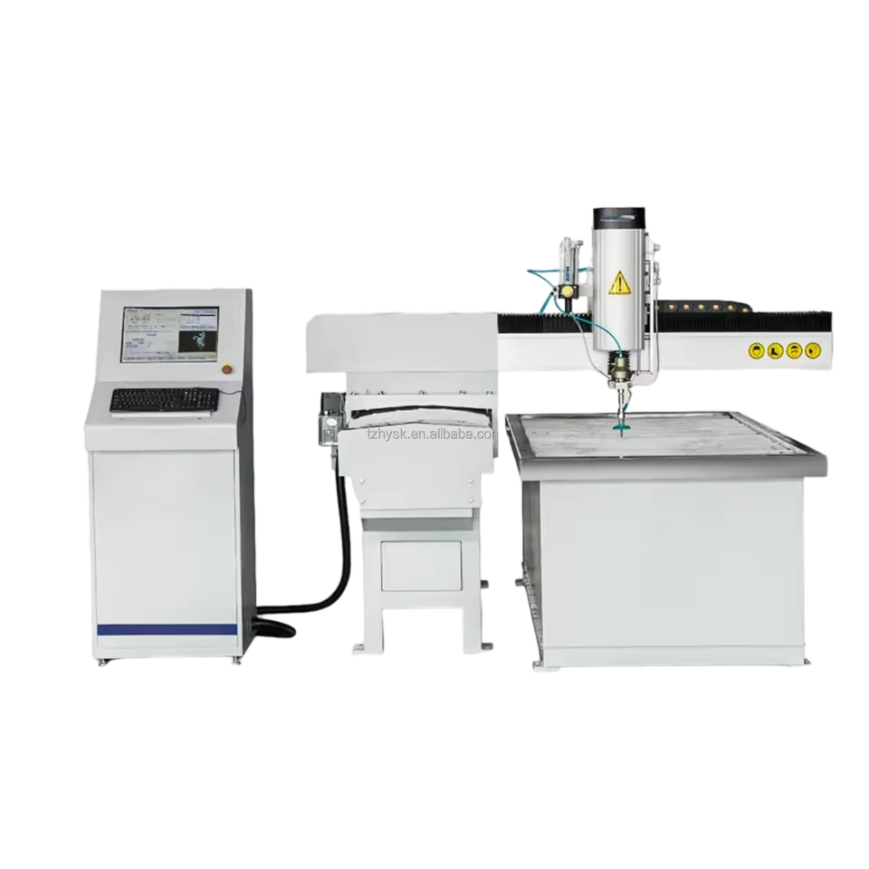 Gantry 5-Axis Water Jet Cutter Machine with 360° C Axis for Accurate 3D Shape Cutting