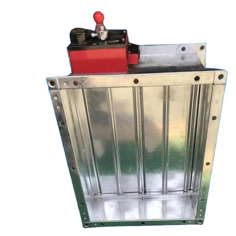 Galvanized Steel 70 Degree Hvac Motorized Manual Smoke Exhaust Fire Damper for Air Conditioning System