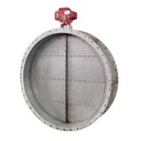 DN600-DN1000 Ventilation Butterfly Valve High Temperature 600℃ Electronic Valve Damper For Flue Gas