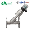 Stainless Steel Angle Seat Piston Valve for Industrial Use with Shutoff and Flow Control Functions