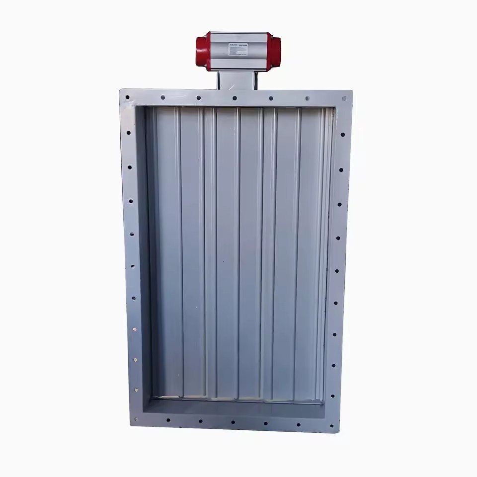 Pneumatic Actuator Ventilation Ducting Valves Types Square Fireproof Damper Fire Damper Valves for HVAC System