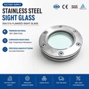 304/316 Stainless Steel Sight Glass Flanged Water Pipeline Industrial