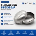 Manufacturer SS304/316 Stainless Steel Industrial Weld Gas Pipe Fittings End Cap OEM