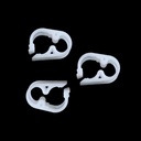 Adjustable White Chang En Robert Clamps Waterstop Clip Model 6-12 for Infusion Line Plastic PP Pinch Pipe Fittings