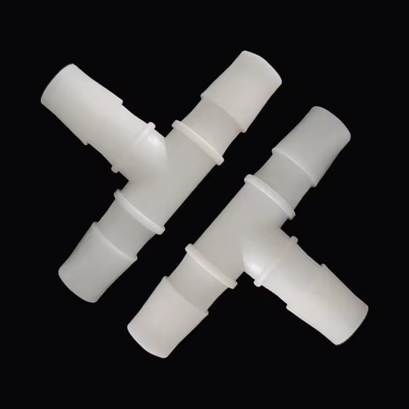 Plastic T-Type Hose Barb Tee Connector Equal 3-Way Fitting for Air Water Oxygen Tubing Pipe Union Joiner Adapter